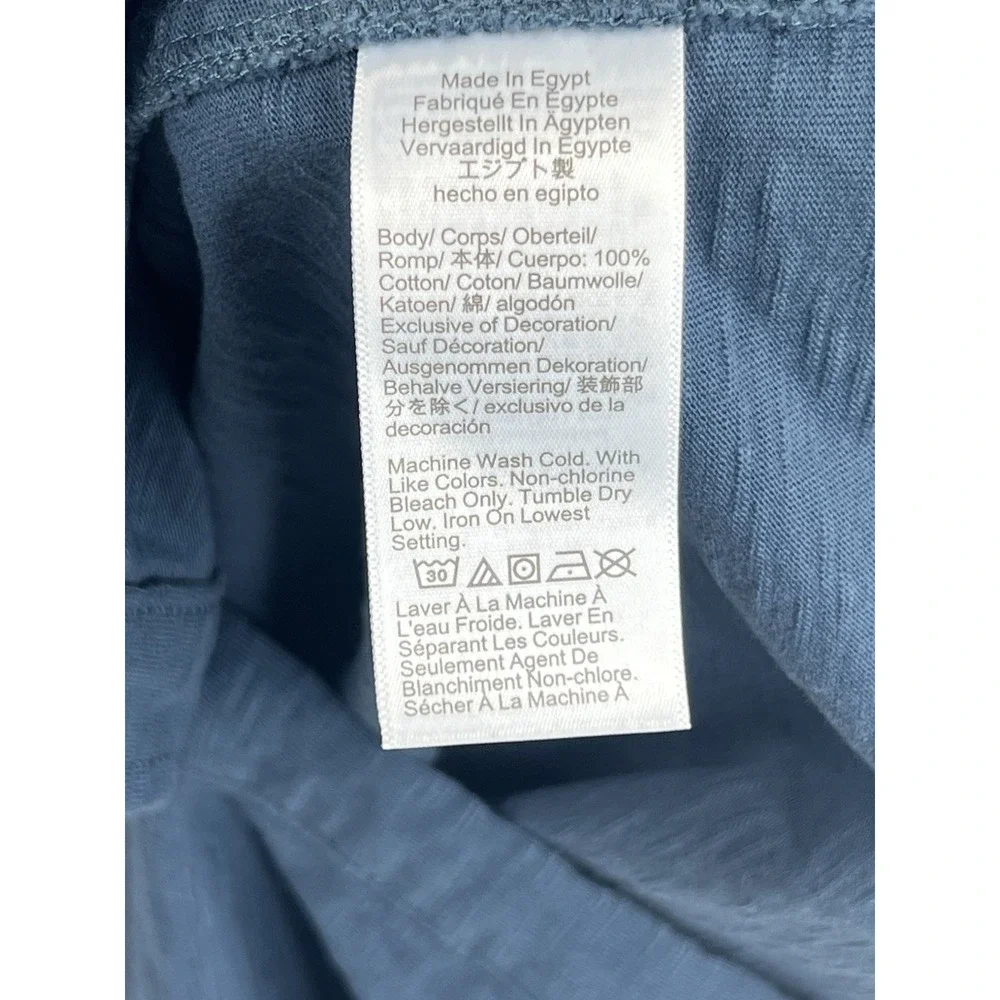 J.Crew Men's Short Sleeve Button-Up Shirt Blue Size XL 100% Cotton Pocket Casual
